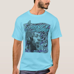 Fossielen Studio: Retro Basketbal Kunst met Sterre T-shirt