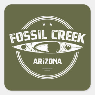 Fossil Creek Arizona Kayaking Vierkante Sticker