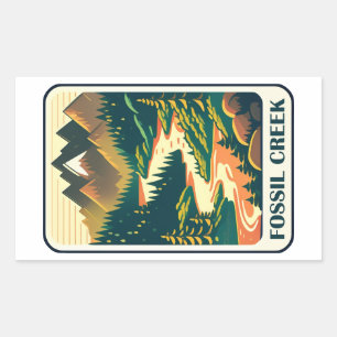 Fossil Creek Arizona Kleuren Rechthoekige Sticker