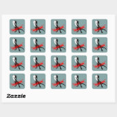 Fossil Fool Vierkante Sticker (Vel)