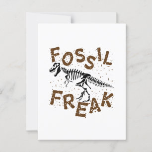 Fossil Freak Paleontology Dinosaur Botten Briefkaart
