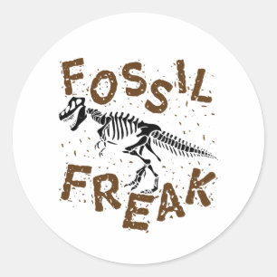 Fossil Freak Paleontology Dinosaur Botten Ronde Sticker