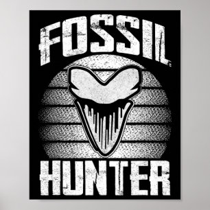 Fossil Hunter Megalodon Prehistorische Haai Tand M Poster