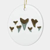 Fossil Shark Teeth Keramisch Ornament (Links)