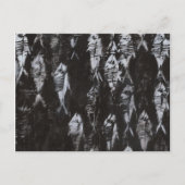 Fossil White Fish op zwarte achtergrond Briefkaart (Voorkant)