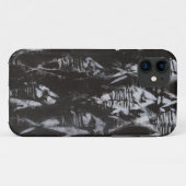 Fossil White Fish op zwarte achtergrond Case-Mate iPhone Case (Achterkant (horizontaal))