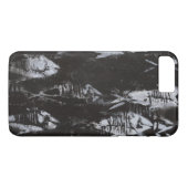 Fossil White Fish op zwarte achtergrond Case-Mate iPhone Case (Achterkant (Horizontaal))