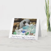 Fossiles en verre de mer de plage de cartes de (Dos)