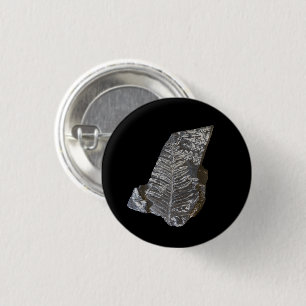 Fossilized Fern Leaves Rock Natuur Fotografie Ronde Button 3,2 Cm