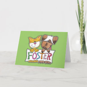 FOSTER Banner voor honden en katten vasthouden Bedankkaart