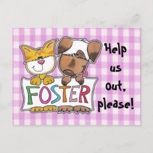 FOSTER Banner voor honden en katten vasthouden Briefkaart