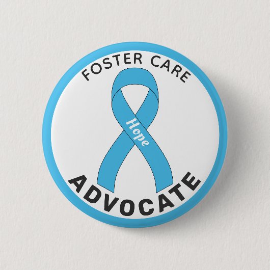 Foster Care Advocate Lint Witte Button (Voorkant)