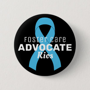 Foster Care Advocate Lint Zwart Button