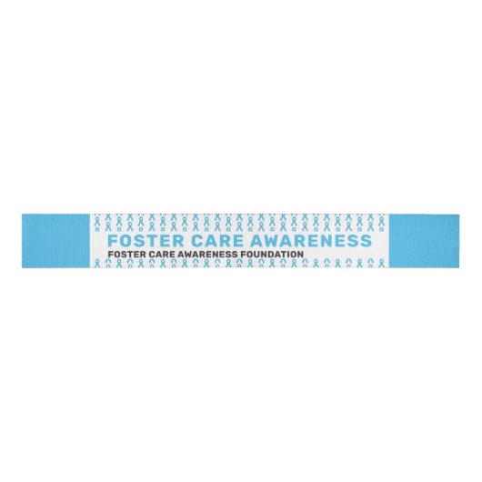 Foster Care Awareness Pattern Ribbon Grosgrain Lint (Voorkant)