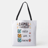 Foster Checklist Canvas tas-Shelter Vrijwilliger G Draagtas (Voorkant)