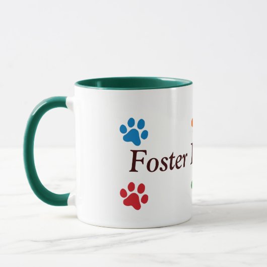 Foster Dog mam-kleurige schilderafdrukken Mok (Links)