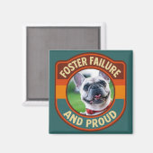 Foster Failure Retro Gestreepte Foto Magneet (Voorkant / Achterkant)