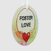 Foster Love Waterverf Heart Ornament (voorkant)
