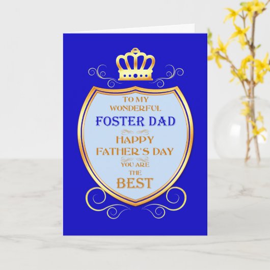 Foster Pap Vaderdag met Shield Kaart (Gele Bloem)