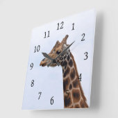 Foto 106 Giraffe Vierkante Klok (Hoek)