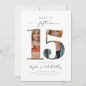 Foto 15e verjaardag uitnodiging (Voorkant)
