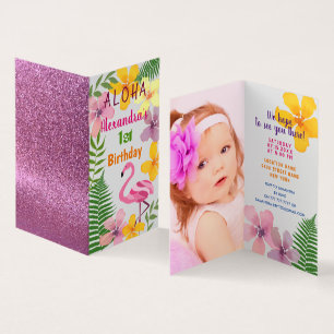 Foto 1st Birthday Luau Uitnodiging