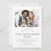 Foto 1st Wedding Jubileum Kaart (Voorkant)