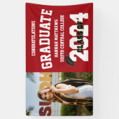 Foto 2024 Rode Afstuderen banner met Pet (Verticaal)