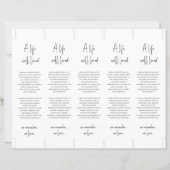 Foto 2x7" DIY Elegant Funeral Bladwijzer Sjabloon (Achterkant)