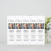 Foto 2x7" DIY Elegant Funeral Bladwijzer Sjabloon (Staand voorkant)