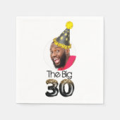 Foto 30th Birthday Modern Funny Servet (Voorkant)