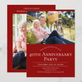 Foto 40ste huwelijksverjaardag kaart (Voorkant / Achterkant)