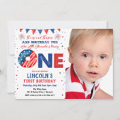 FOTO - 4 juli 1e verjaardag Uitnodiging (Voorkant)