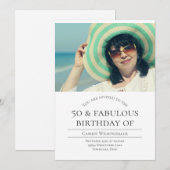 Foto 50 en Fabulous Birthday Kaart (Voorkant / Achterkant)