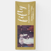 Foto 50ste bruiloft Jubileum Virtual Celebration Spandoek (Verticaal)