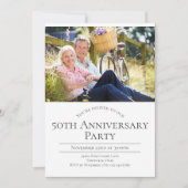 Foto 50th Wedding Jubileum Invitation Kaart (Voorkant)
