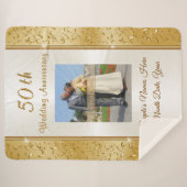 Foto 50th Wedding Jubileum Throw Blanket Names (Voorkant (horizontaal))