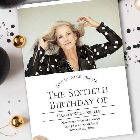 Foto: 60 Birthday Uitnodiging