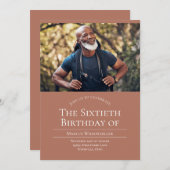 Foto: 60 Birthday Uitnodiging (Voorkant / Achterkant)