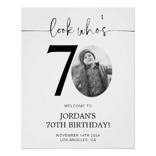 Foto 70e verjaardag welkomstbord Kijk eens wie 7 Perfect Poster