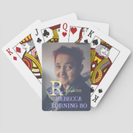 Foto 80e verjaardag naam toevoegen datum modern pa pokerkaarten