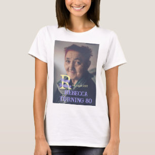 Foto 80e verjaardag naam toevoegen datum modern pa t-shirt