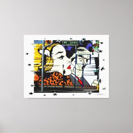 Foto 8 Graffiti met Fun Stars Canvas Afdruk (Voorkant)