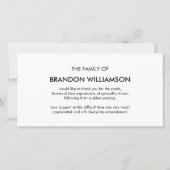 Foto aandenken Rouw Dank je wel Bedankkaart (Achterkant)