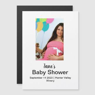 Foto aangepast baby shower magnetische uitnodiging