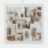 Foto aangepast kerstfeest glas ornament (Voorkant)