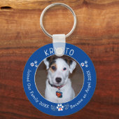 Foto aangepaste dog Memorial toevoegen Sleutelhanger (Voorkant)