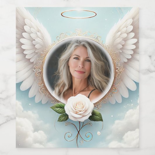 Foto aangepaste herinneringen toevoegen wijn etiket (Enkel label)