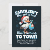 Foto aangepaste kerst zwangerschap aankondiging (Voorkant)