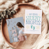 Foto aangepaste kerst zwangerschap aankondiging